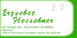 erzsebet fleischner business card